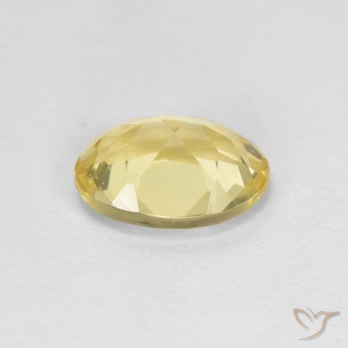 Beryl Gemstone in 8.2 x 6.3 mm Size for Sale, Beryl Stone in Light Laguna Yellow Color