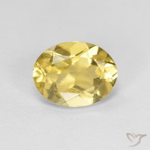 1.29 ct Yellow Beryl, 8.1 x 6.2 mm Oval Cut From Madagascar, Photo A