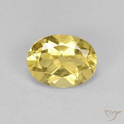 1.26 ct Yellow Beryl, 8.2 x 6.2 mm Oval Cut From Madagascar, Photo A