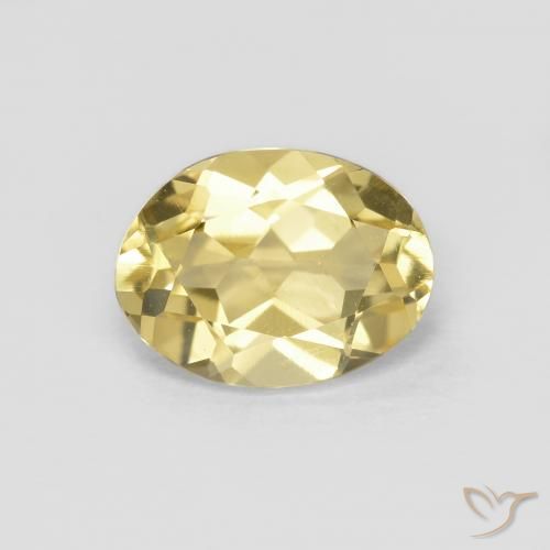 1.31 ct Yellow Beryl, 8.3 x 6.3 mm Oval Cut From Madagascar, Photo A