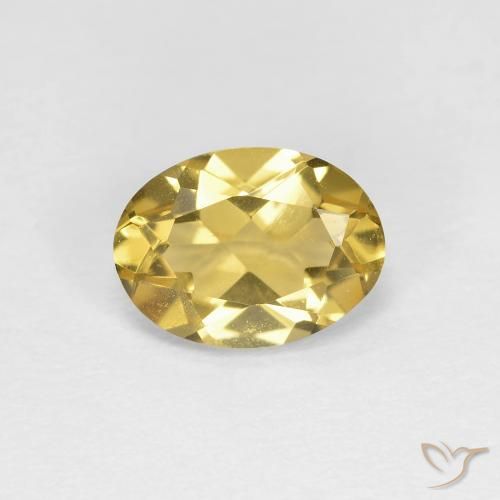 0.95 ct Yellow Beryl, 7.8 x 5.8 mm Oval Cut From Madagascar, Photo A