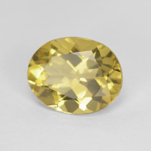 2.33 ct Yellow Beryl Stone, Natural Beryl in Oval Facet Shape for Sale