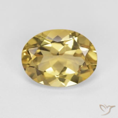 2.33 ct Yellow Beryl, 10.2 x 7.8 mm Oval Cut From Brazil, Photo A