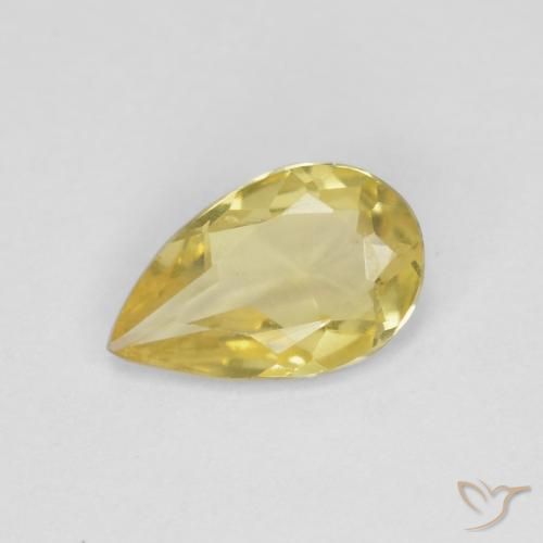 0.59 ct Yellow Beryl, 8 x 5 mm Pear Cut From Brazil, Photo A