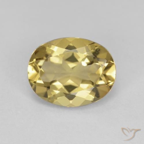 2.24 ct Yellow Beryl, 9.8 x 7.7 mm Oval Cut From Brazil, Photo A