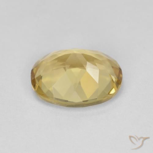 Beryl Gemstone in 10 x 8 mm (calibrated) Size for Sale, Beryl Stone in Medium Yellow Color
