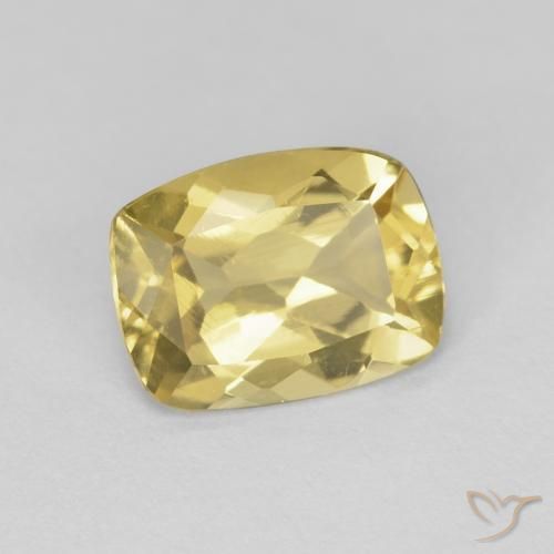 1.69 ct Yellow Beryl Stone, Natural Beryl in Cushion-Cut Shape for Sale