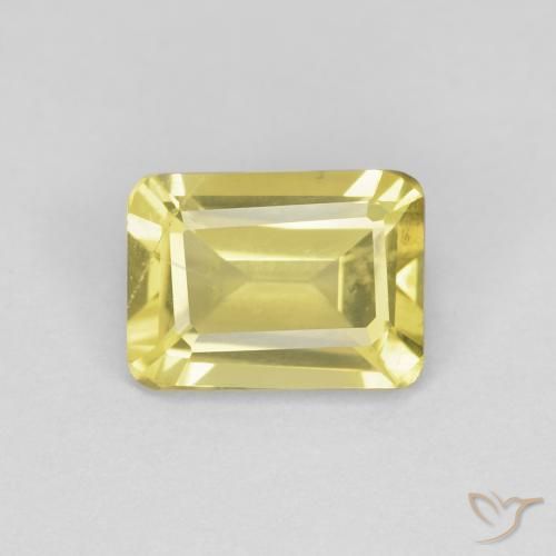 0.94ct Natural Very Light Honey Yellow Beryl, Emerald Cut, VS