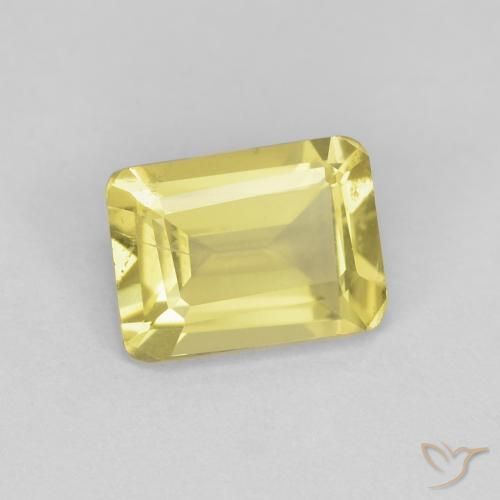 0.94 ct Yellow Beryl Stone, Natural Beryl in Octagon Step Cut Shape for Sale