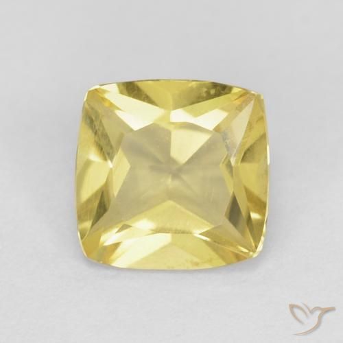 0.91ct Natural Earthy Yellow Beryl, Cushion, VS