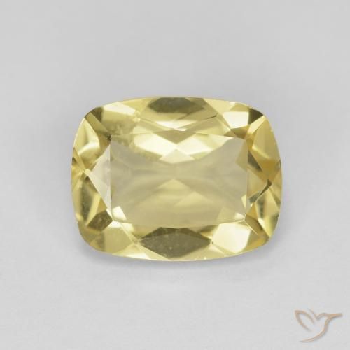 1.84ct Natural Light Yellow Beryl, Cushion, VS