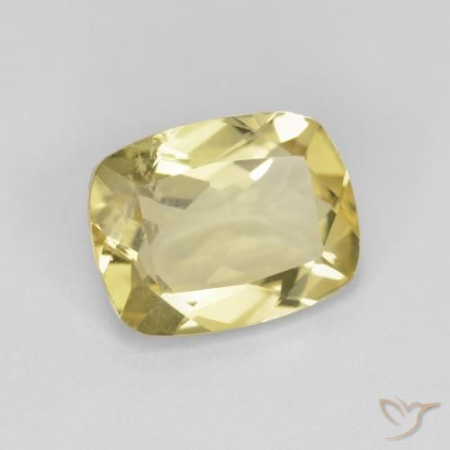 1.84 ct Yellow Beryl Stone, Natural Beryl in Cushion-Cut Shape for Sale