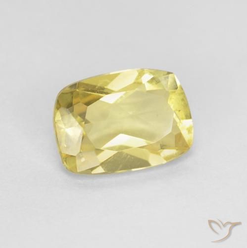 0.75 ct Yellow Beryl Stone, Natural Beryl in Cushion-Cut Shape for Sale