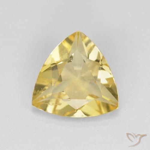 1.38ct Natural Light Golden-Yellow Beryl, Trillion, VS