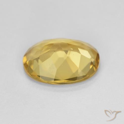 Beryl Gemstone in 10 x 8 mm (calibrated) Size for Sale, Beryl Stone in Goldenrod Yellow Color
