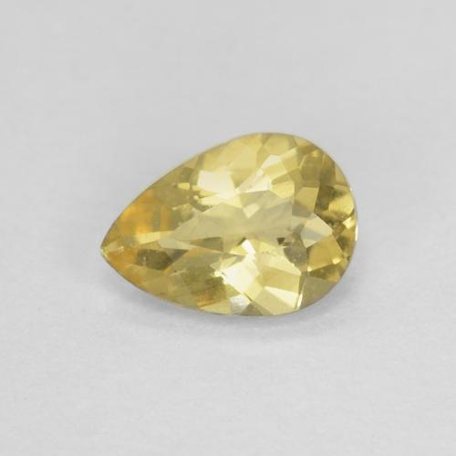 0.32 ct Yellow Beryl Gemstone, Beryl Gem in Pear Facet Shape for Sale.