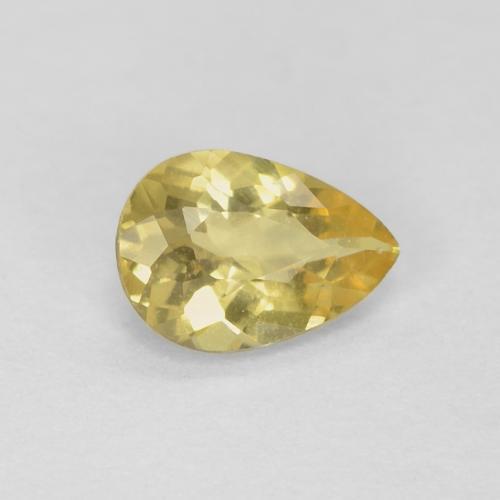 0.32 ct Yellow Beryl Stone, Natural Beryl in Pear Facet Shape for Sale