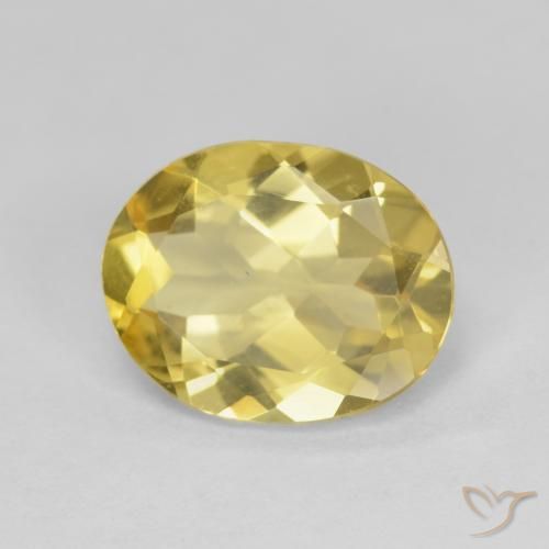 2.84 ct Yellow Beryl Stone, Natural Beryl in Oval Facet Shape for Sale