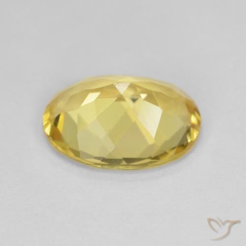 Beryl Gemstone in 11 x 9 mm (calibrated) Size for Sale, Beryl Stone in Warm Yellow Color