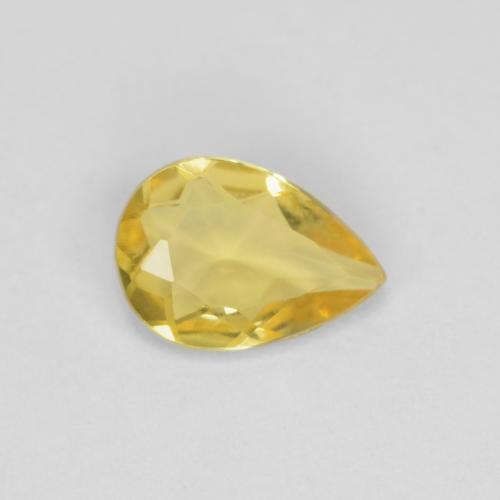 0.53 ct Yellow Beryl Gemstone, Beryl Gem in Pear Facet Shape for Sale.
