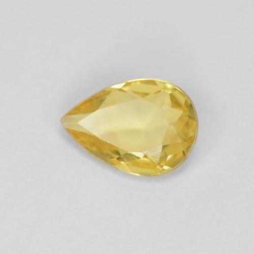 0.53 ct Yellow Beryl Stone, Natural Beryl in Pear Facet Shape for Sale
