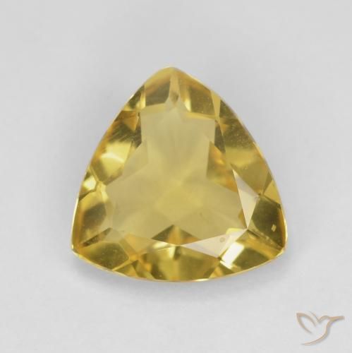 1.83ct Natural Medium Yellow Beryl, Trillion, VVS-VS