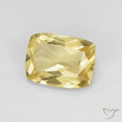 1.31ct Natural Warm Yellow Beryl, Cushion, VVS-VS