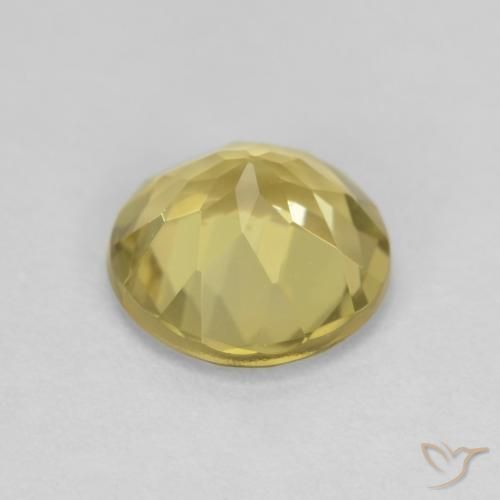 Beryl Gemstone in 7 mm (calibrated) Size for Sale, Beryl Stone in Medium Yellow Color