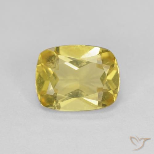 1.33ct Natural Light Honey Yellow Beryl, Cushion, VVS-VS