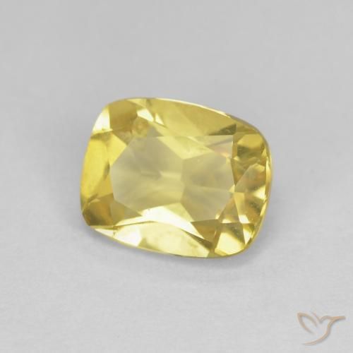 1.33 ct Yellow Beryl Stone, Natural Beryl in Cushion-Cut Shape for Sale
