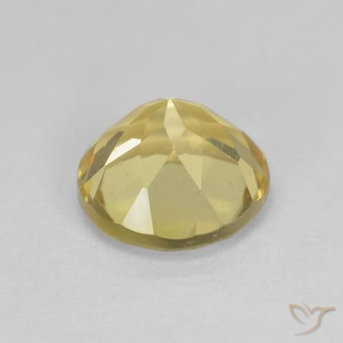 Beryl Gemstone in 8 mm (calibrated) Size for Sale, Beryl Stone in Light Gold Color
