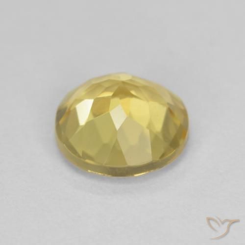 Beryl Gemstone in 7 mm (calibrated) Size for Sale, Beryl Stone in Light Yellow Color