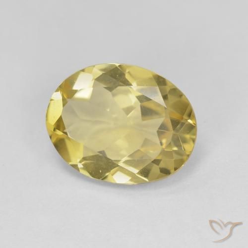 2.69 ct Yellow Beryl Stone, Natural Beryl in Oval Facet Shape for Sale