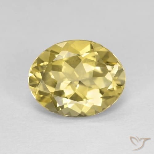 Berilo Forma ovalada de 3 ct de Brasil, Dimensión 10,9 x 8,6mm, Claridad vvs, Piedra preciosa natural No tratado, 1 pieza de Berilo en color medium light-yellow, Dureza Mohs de 7.5 - 8 Adecuado para joyas de uso diario, Photo A