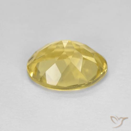 Beryl Gemstone in 10.9 x 8.6 mm Size for Sale, Beryl Stone in Medium Light-Yellow Color