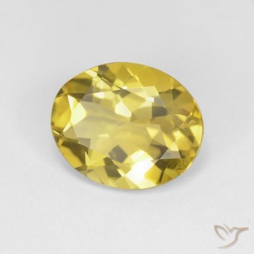 2.78 ct Yellow Beryl Stone, Natural Beryl in Oval Facet Shape for Sale