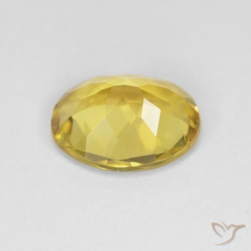 Beryl Gemstone in 11 x 9 mm (calibrated) Size for Sale, Beryl Stone in Brownish Yellow Color