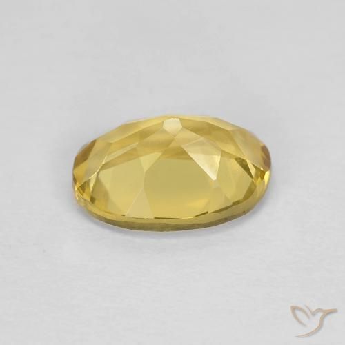 Beryl Gemstone in 9 x 6.6 mm Size for Sale, Beryl Stone in Medium Yellow Color