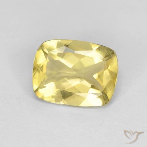 1.62 ct Yellow Beryl Stone, Natural Beryl in Cushion-Cut Shape for Sale