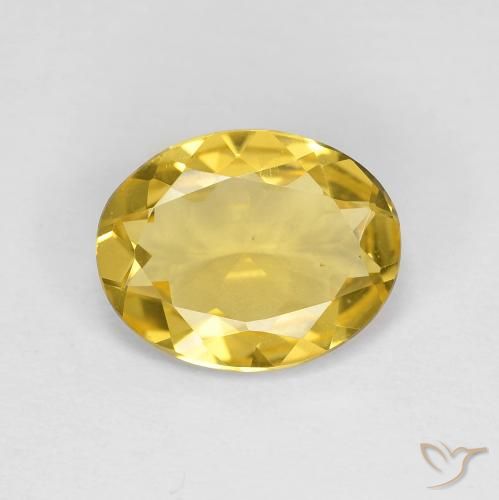 2.11ct Natural Tuscany Yellow Beryl, Oval, VVS-VS