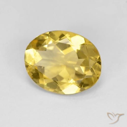 2.87 ct Yellow Beryl Stone, Natural Beryl in Oval Facet Shape for Sale