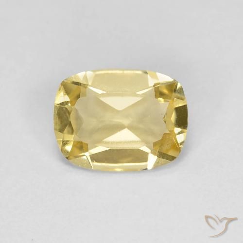 1.06ct Natural Light Yellow Beryl, Cushion, VVS-VS