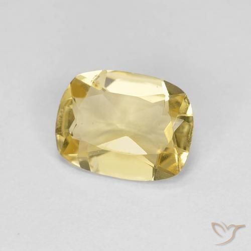 1.06 ct Yellow Beryl Stone, Natural Beryl in Cushion-Cut Shape for Sale
