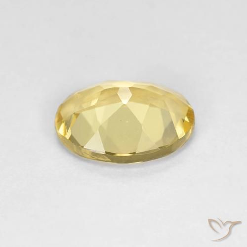 Beryl Gemstone in 9 x 7 mm (calibrated) Size for Sale, Beryl Stone in Pale Yellow Color