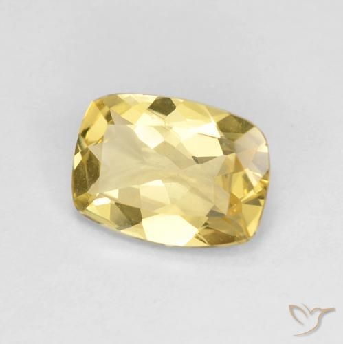 1.34 ct Yellow Beryl Stone, Natural Beryl in Cushion-Cut Shape for Sale