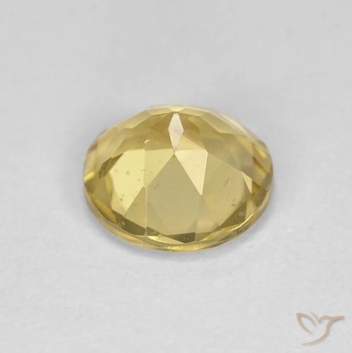 Beryl Gemstone in 7 mm (calibrated) Size for Sale, Beryl Stone in Tuscany Yellow Color