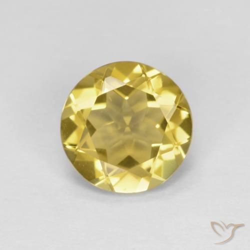 1.09ct Natural Light Golden-Yellow Beryl, Round, VVS-VS