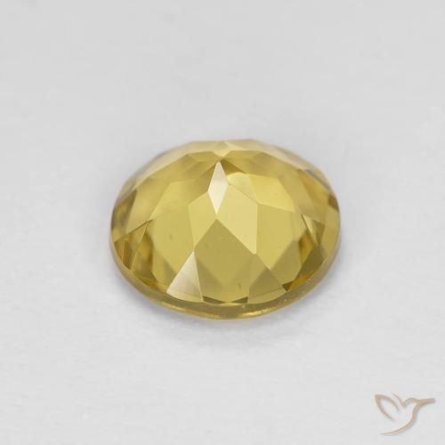 Beryl Gemstone in 7 mm (calibrated) Size for Sale, Beryl Stone in Light Golden-Yellow Color