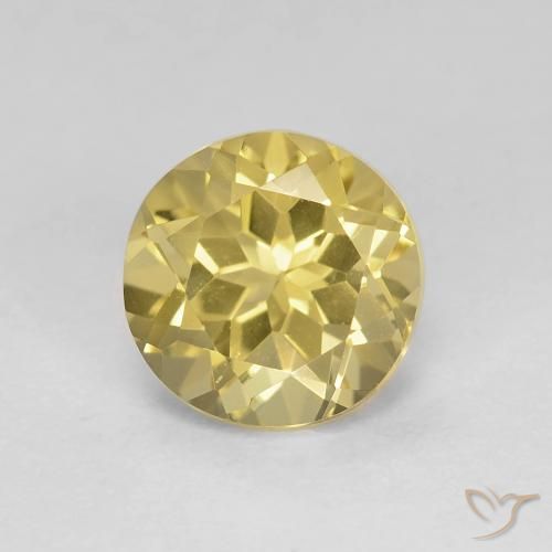 1.48ct Natural Light Yellow Beryl, Round, VVS-VS