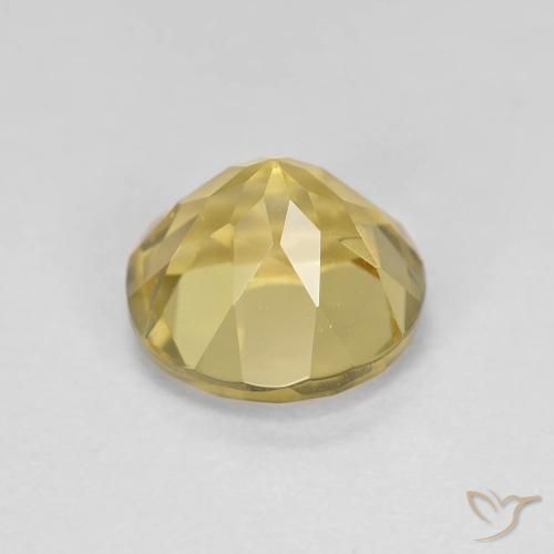 Beryl Gemstone in 7 mm (calibrated) Size for Sale, Beryl Stone in Light Yellow Color